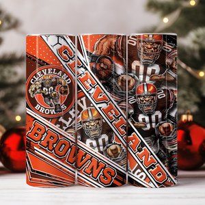 Cleveland Browns Mascot -  20 oz Stainless steel tumbler with Lid NWT